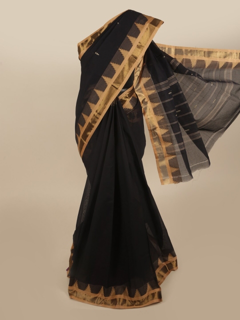 

Pothys Black & Beige Pure Cotton Saree
