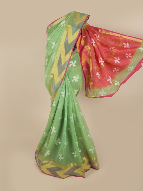 

Pothys Green & Pink Pure Cotton Saree