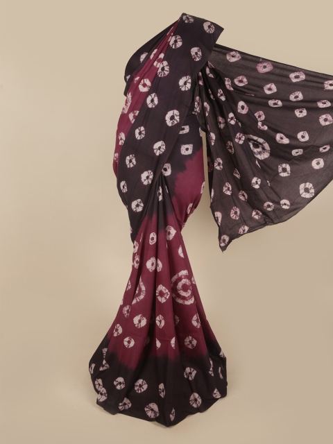 

Pothys Purple & White Tie and Dye Pure Cotton Saree