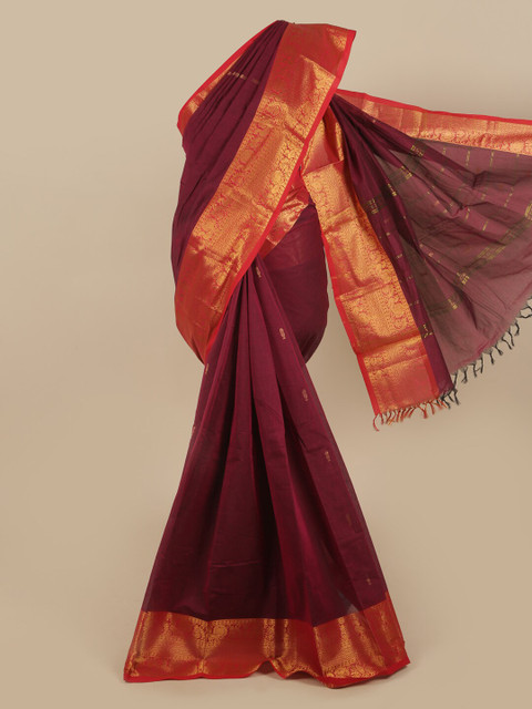 

Pothys Magenta & Red Pure Cotton Saree