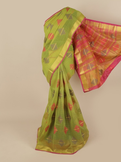 

Pothys Green & Pink Pure Cotton Saree