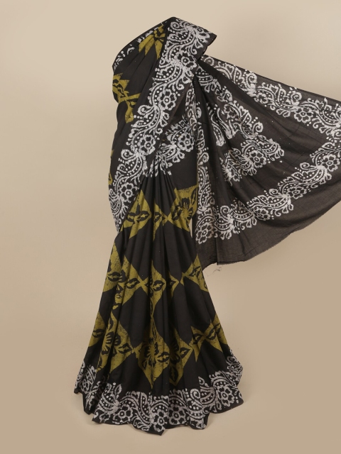 

Pothys Black Batik Pure Cotton Saree