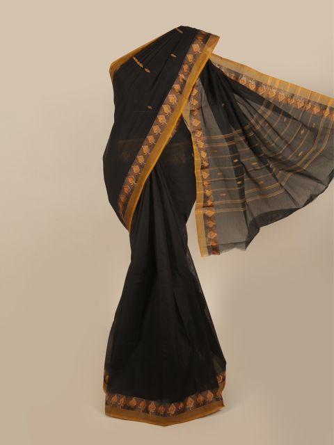 

Pothys Black & Yellow Woven Design Pure Cotton Saree