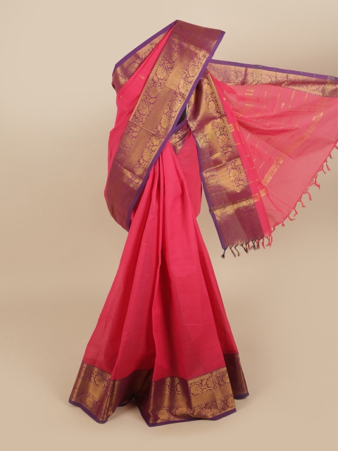 

Pothys Pink & Purple Pure Cotton Saree