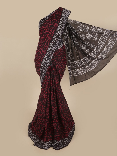 

Pothys Black & Red Pure Cotton Saree