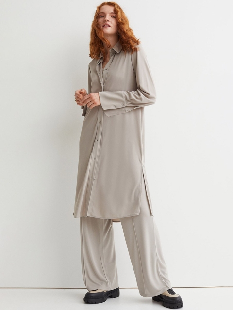 

H&M Woman Beige Jersey shirt dress