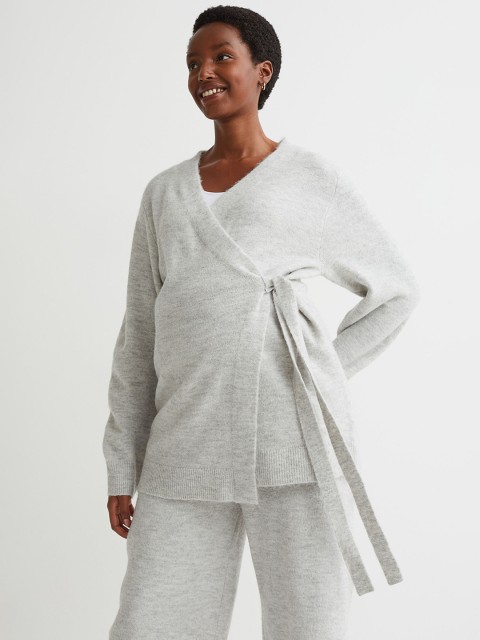 

H&M Woman Grey Maternity MAMA Wrapover cardigan