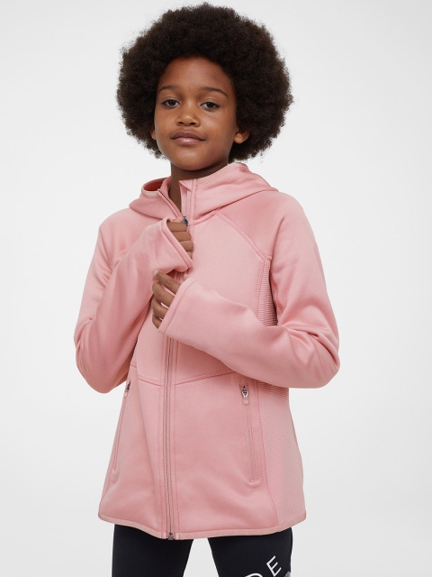 

H&M Woman Pink Hooded fleece jacket