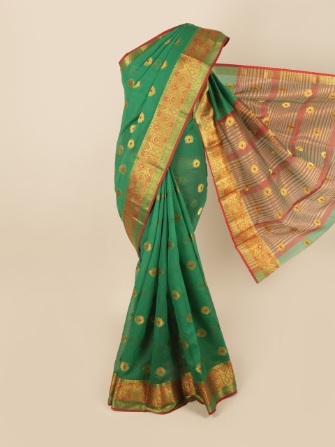 

Pothys Women Green & Red Woven Design Saree