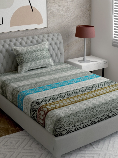 

EverHOME Multi Printed 144 TC Single Bedsheet with 1 Pillow Covers
