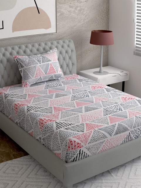 

EverHOME Multi Printed 144 TC Single Bedsheet with 1 Pillow Covers