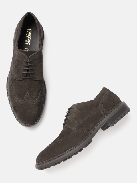 

Geox Men Coffee Brown Leather Derbys