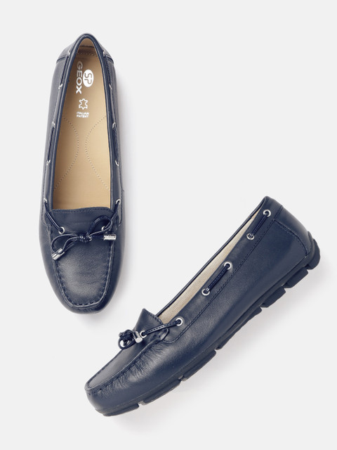 

Geox Women Navy Blue Leather Derbys