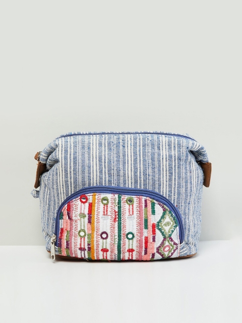 

max Women Blue & Pink Printed Zip Around Wallet