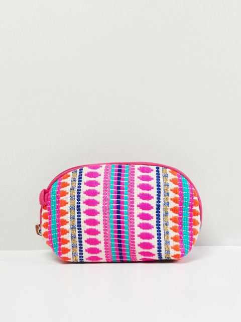 

max Women Pink Geometric Printed Zip Around Wallet