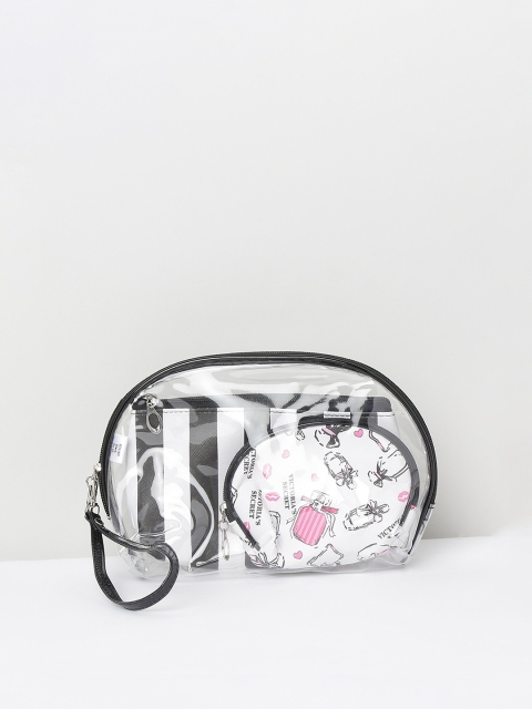 

max Women Black & White 3 Printed PU Zip Around Wallet