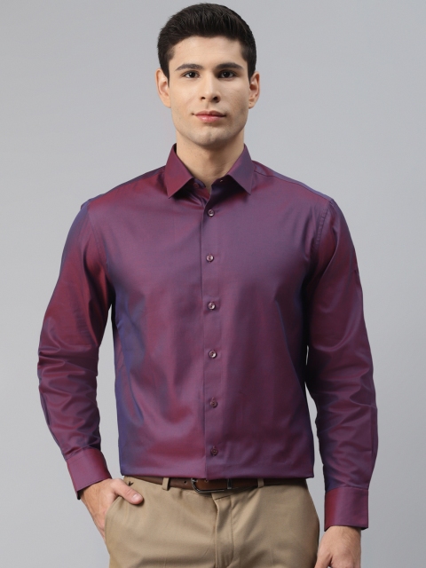

Marks & Spencer Men Purple Solid Regular Fit Formal Shirt