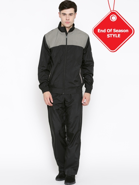 

PUMA Black Polyester Panelled Colourblocked Tracksuit