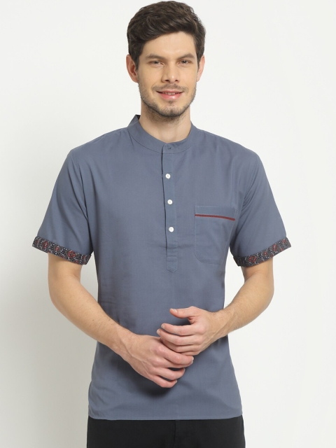 

Ekmatra Men Grey Pure Cotton Khadi Handloom Kurta