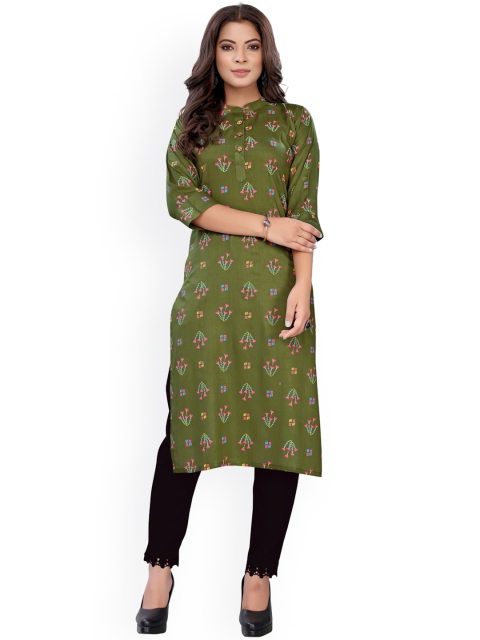 

Viva N Diva Women Green Flared Sleeves Kurta