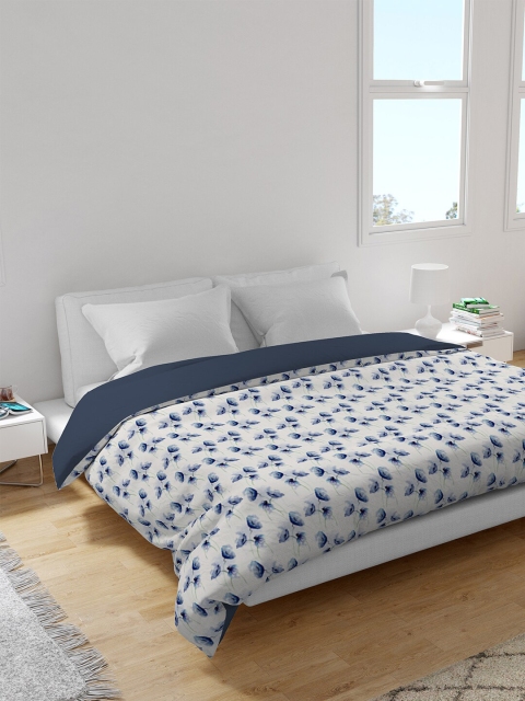 

Himeya White & Blue Floral Mild Winter 300 GSM Double Bed Quilt