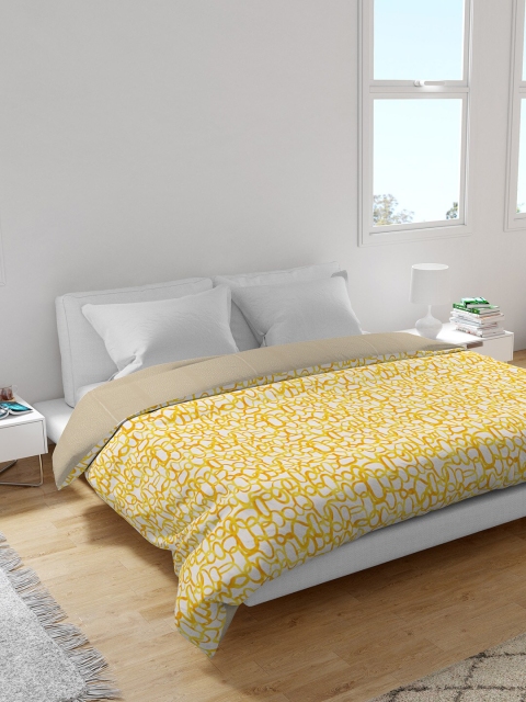 

Himeya Yellow & White AC Room 150 GSM Double Bed Dohar