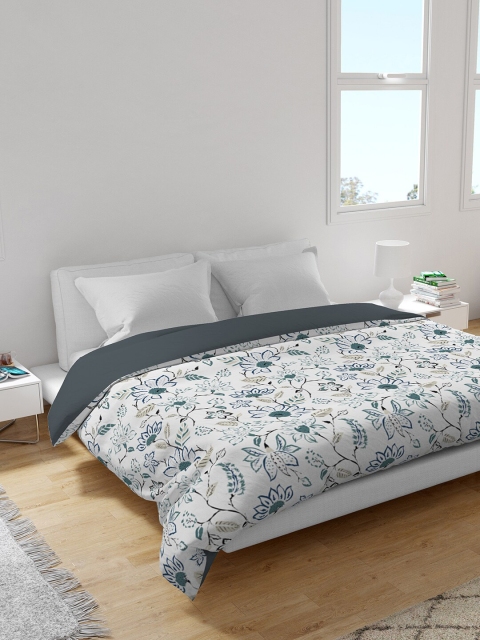 

Himeya Off White & Grey Floral Mild Winter 300 GSM Double Bed Quilt