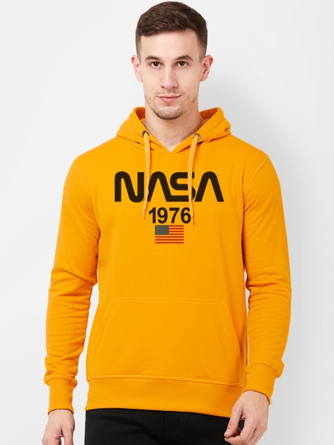 

Free Authority Men Yellow NASA Printed Hooded Cotton Sweatshirt
