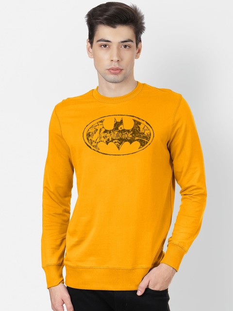 

Free Authority Men Yellow Bat Man Printed Sweatshirt
