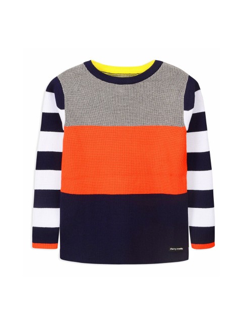 

Cherry Crumble Boys Multicoloured Colourblocked Pullover, Multi