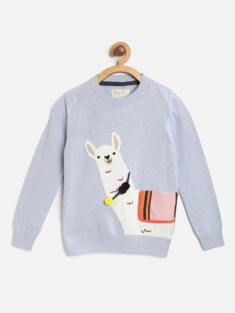 

Cherry Crumble Kids Blue & White Printed Pullover