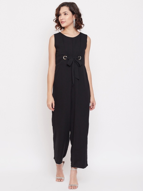 

Madame Women Black Solid Basic Jumpsuit