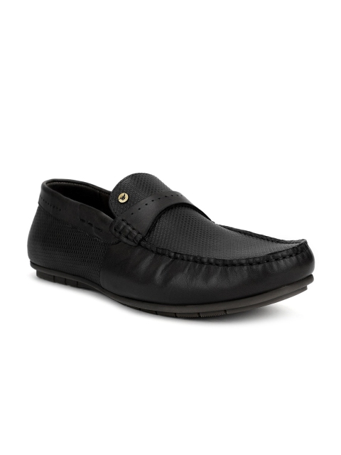 

Blackberrys Men Black Solid Leather Formal Slip-Ons