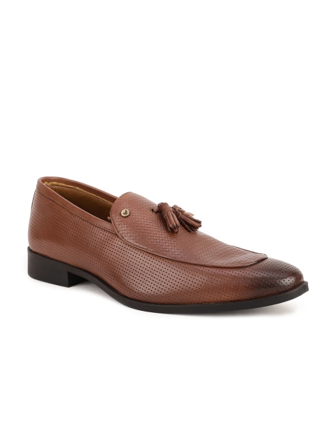 

Blackberrys Men Tan Brown Textured Leather Formal Oxfords