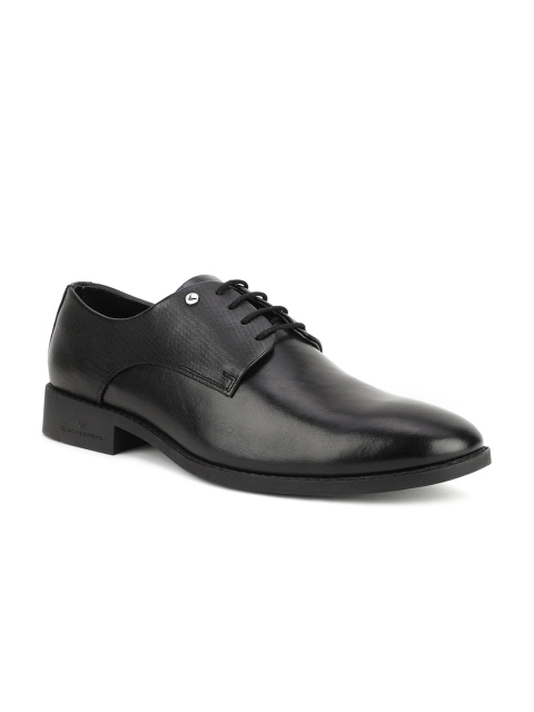 

Blackberrys Men Black Solid Leather Formal Derbys