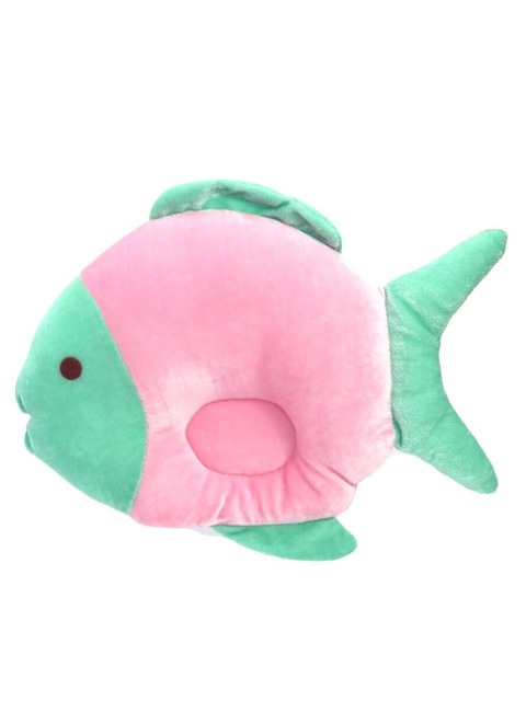 

Spiky Infants Kids Green & Pink Spiky Pelo Fish Genpnk Baby Pillow