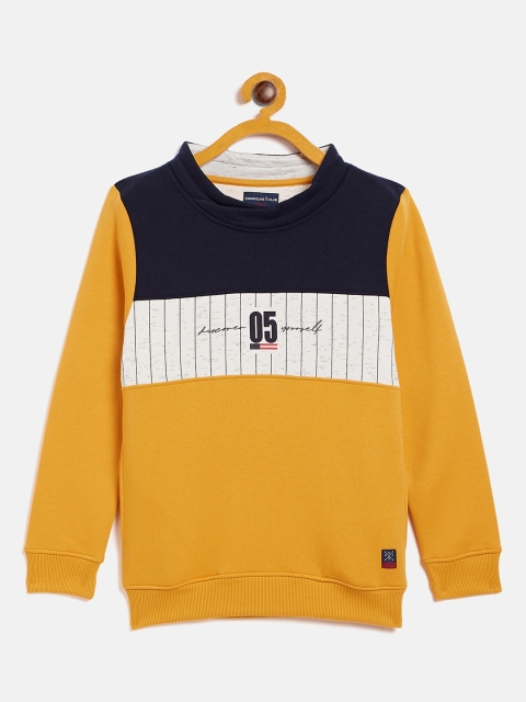 

Crimsoune Club Boys Yellow Printed Sweatshirt