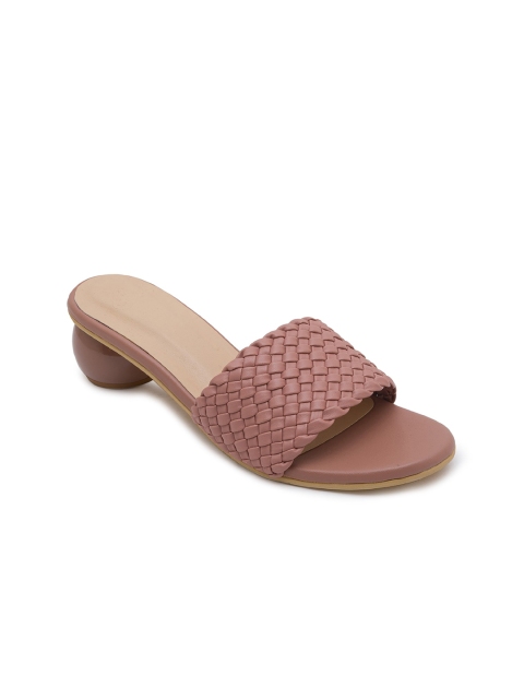 

Sole To Soul Women Peach-Coloured Block Sandals