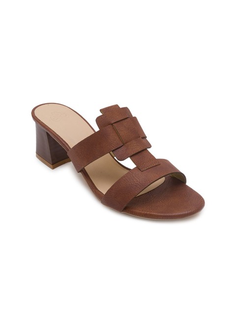

Sole To Soul Women Tan Block Sandals