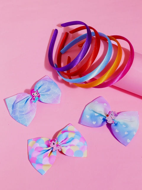 

Yellow Chimes Girls Purple & Pink Lace Hair Accessory Set of