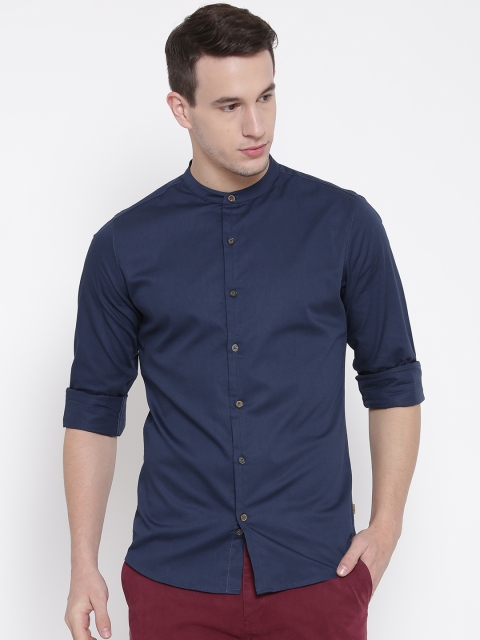 

United Colors of Benetton Men Navy Self-Checked Casual Shirt, Navy blue