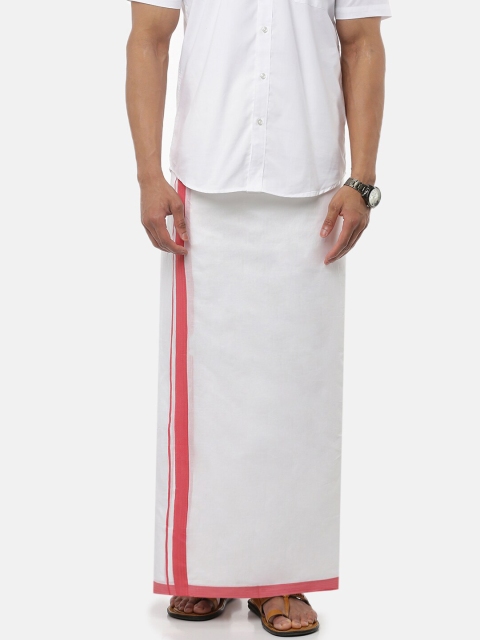 

RAMRAJ COTTON Men White Solid Pure Cotton Dhoti