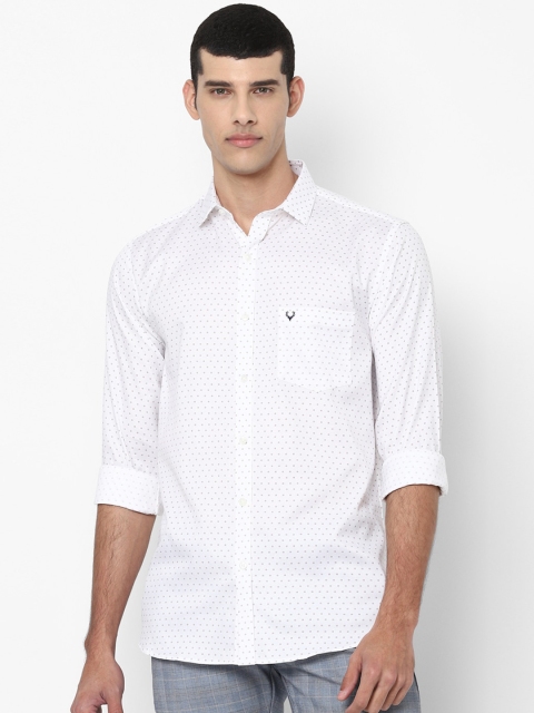 

Allen Solly Men White Slim Fit Opaque Printed Casual Shirt