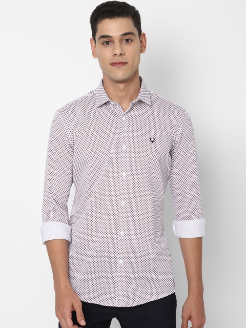 

Allen Solly Men White Slim Fit Opaque Printed Casual Shirt