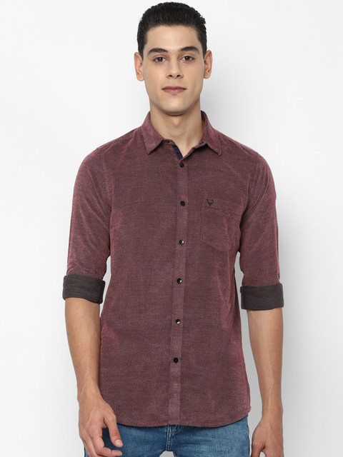 

Allen Solly Men Maroon Slim Fit Opaque Casual Shirt