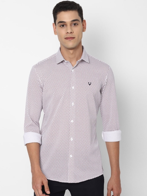 

Allen Solly Men White Slim Fit Opaque Printed Casual Shirt