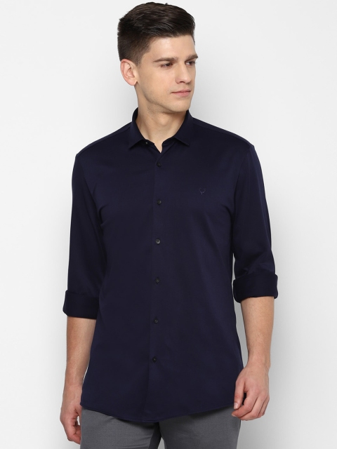 

Allen Solly Men Navy Blue Slim Fit Opaque Pure Cotton Casual Shirt