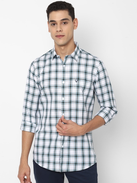

Allen Solly Men Blue & White Slim Fit Opaque Checked Casual Shirt