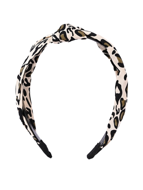 

MARC LOUIS Women Black & Brown Animal Printed Hairband