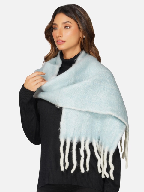 

FABNEST Women Blue & White Winter Scarf
